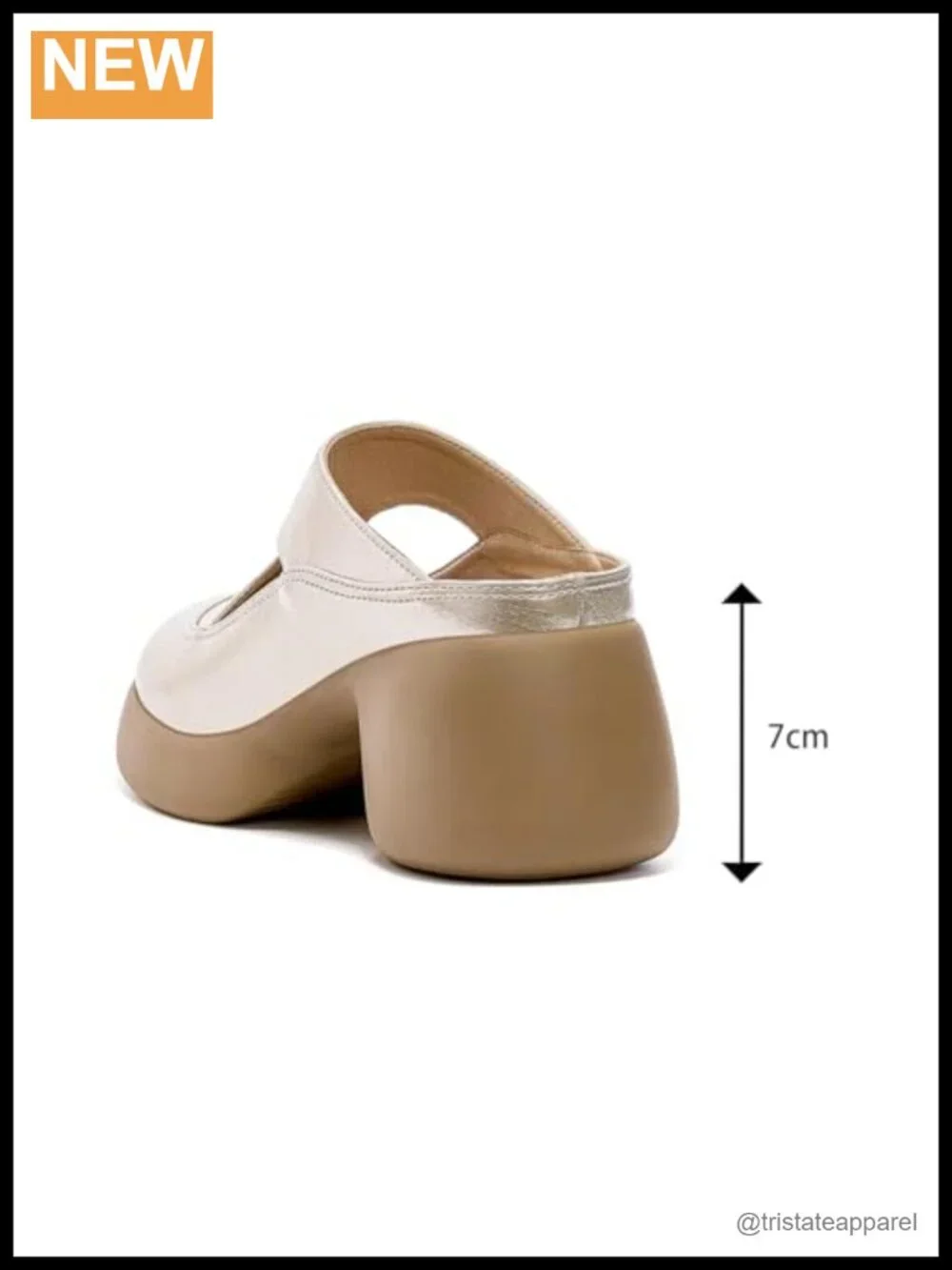 Faux Leather Platform Mules Closed Round Toe Slip-On Chunky Heel Slingback Pumps